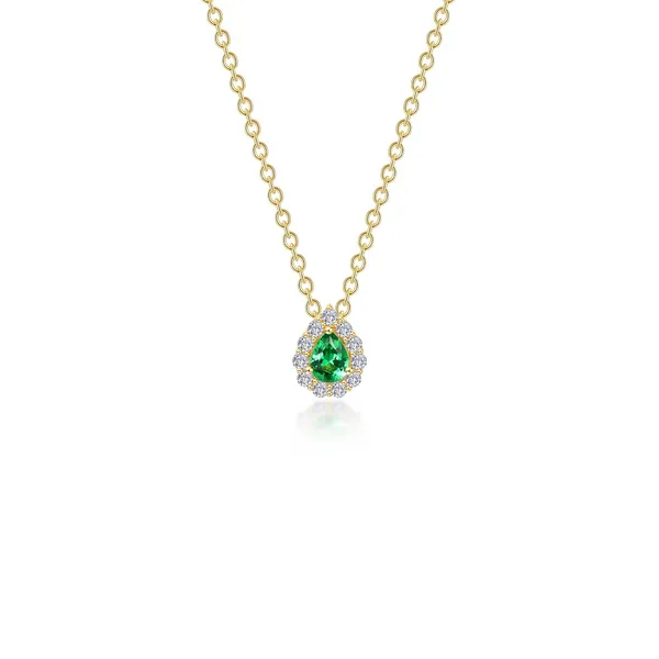 Sterling Silver / Yellow Simulated Emerald Necklace The Blue Diamond Jefferson City, MO
