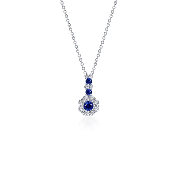 Sterling Silver Lab Grown Blue Sapphire Necklace The Blue Diamond Jefferson City, MO