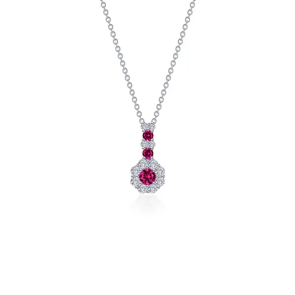 Sterling Silver Lab Grown Ruby Necklace The Blue Diamond Jefferson City, MO