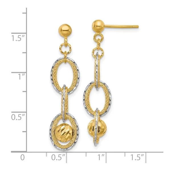 Gold Earring Image 2 The Blue Diamond Jefferson City, MO