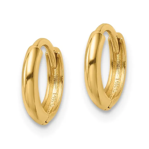 14K Yellow Gold Small Hoop Earrings Image 2 The Blue Diamond Jefferson City, MO