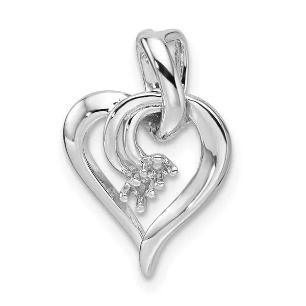 14k White Gold 2-Stone Fancy Heart Mounting The Blue Diamond Jefferson City, MO