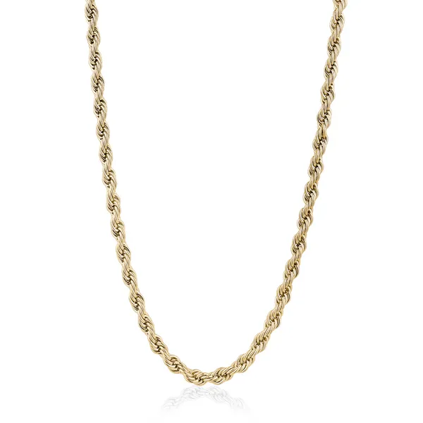 Stainless Steel Yellow Ion Plated 3mm Rope Chain The Blue Diamond Jefferson City, MO