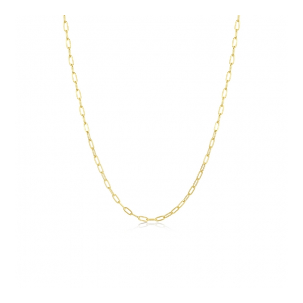 Sterling Silver Yellow Gold Plated Paperclip Chain Adjustable The Blue Diamond Jefferson City, MO