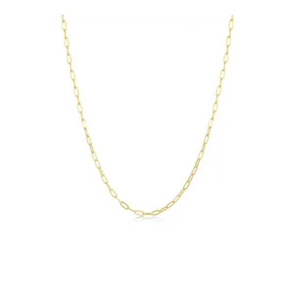 Sterling Silver Yellow Gold Plated Paperclip Chain The Blue Diamond Jefferson City, MO