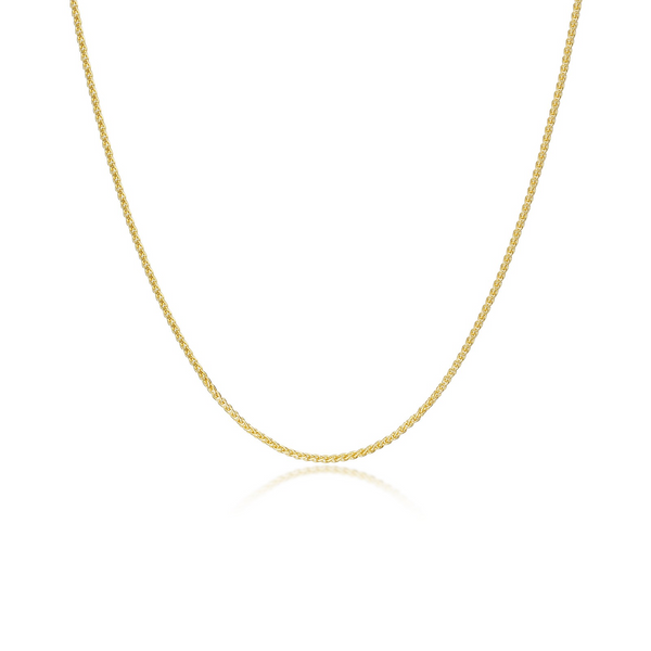 Sterling Silver Yellow Gold Plated Adjustable Chain 16-18