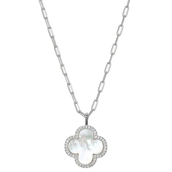 Sterling Silver MOP Clover Necklace The Blue Diamond Jefferson City, MO