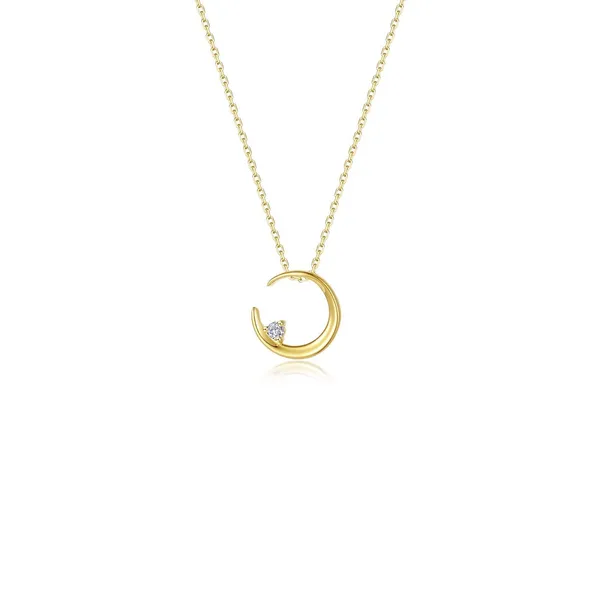 Sterling Silver / Yellow Cresent Moon Necklace The Blue Diamond Jefferson City, MO