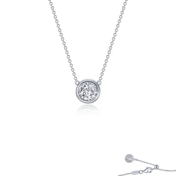 Sterling Silver Solitaire Bezel Necklace The Blue Diamond Jefferson City, MO