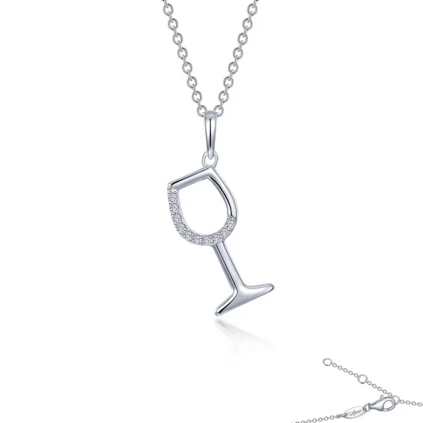 Pave Wine Glass Necklace The Blue Diamond Jefferson City, MO