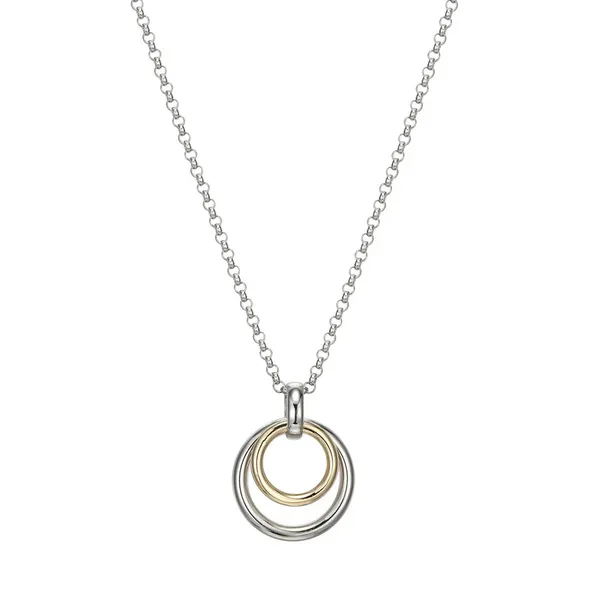 Sterling Silver Double Circle Neckalce The Blue Diamond Jefferson City, MO
