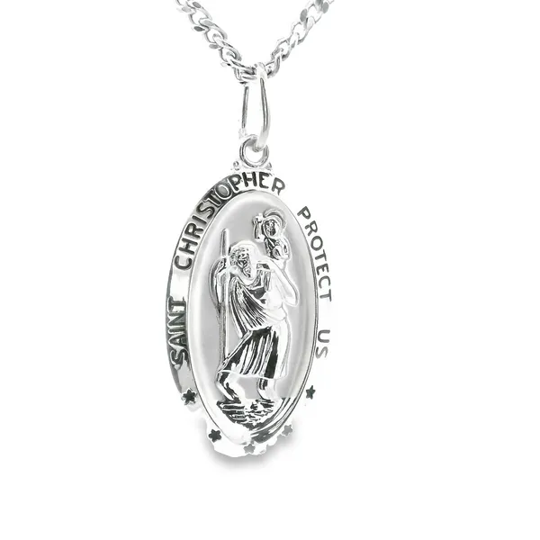 Sterling Silver St. Christopher Necklace The Blue Diamond Jefferson City, MO