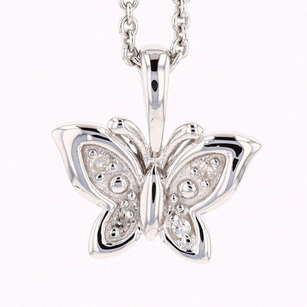 Sterling Silver Diamond Butterfly Necklace The Blue Diamond Jefferson City, MO