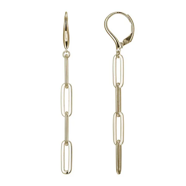 Sterling Silver / 18K Plated Paperclip Earrings The Blue Diamond Jefferson City, MO