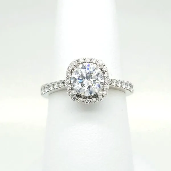 14kt WG Cushion Halo Engagement Ring similar item image