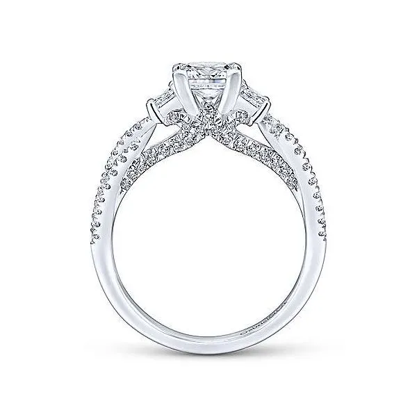 Princess Cut 3 Stone Engagement Ring