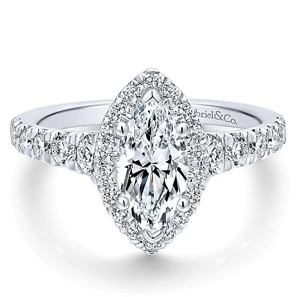 Marquise Halo Engagement Ring