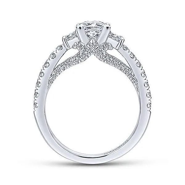 Princess Cut 3 Stone Engagement Ring