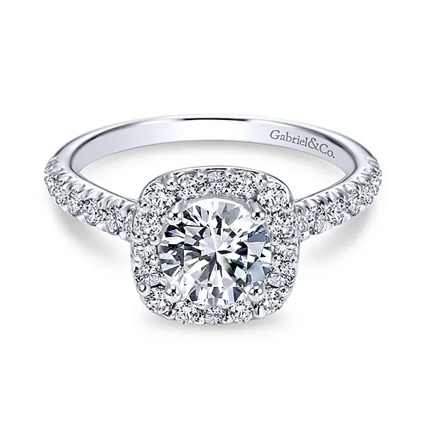 Cushion Halo Engagement Ring thumb image 1