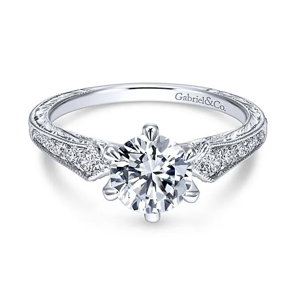 Vintage inspired Engagement ring thumb image 1