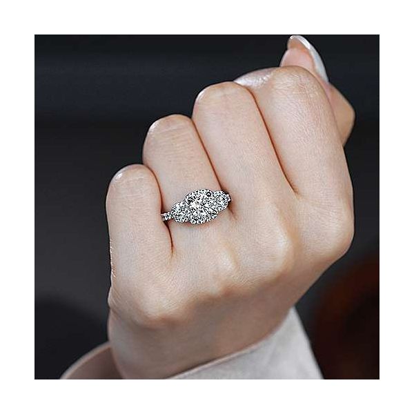 Stone Halo Engagement Unique Stone Engagement Rings Three Stone