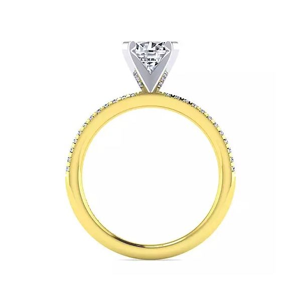 14kt YG Single Row Engagement ring Image 2 Carroll's Jewelers Doylestown, PA