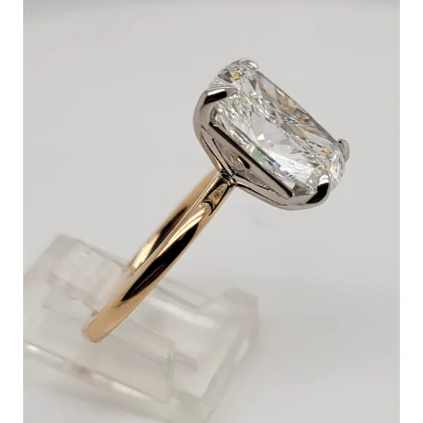 Elongated Cushion 5.02ct Soliatire Engagment Ring Image 2 Carroll's Jewelers Doylestown, PA