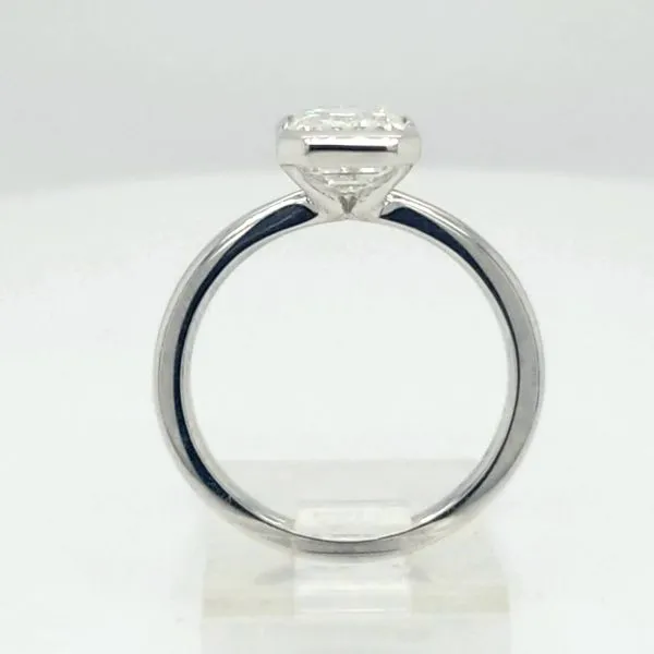 14kt WG 2.73ct Lab Grown Diamond Emerald cut Enagement Ring thumb image 3