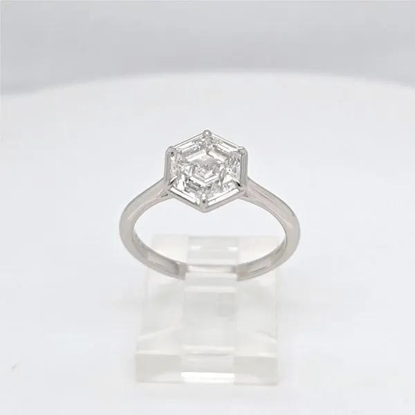 Lab Grown 2.01 Hexagon Diamond Solitaire Engagement Ring Carroll's Jewelers Doylestown, PA