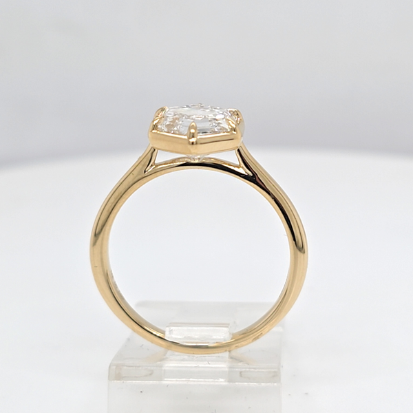 Lab Grown 2.01 Hexagon Diamond Solitaire Engagement Ring Image 2 Carroll's Jewelers Doylestown, PA