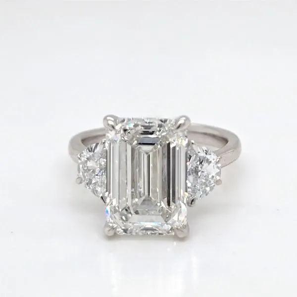14kt WG 7.10ct TW Lab Grown Diamond 3 stone Engagement Ring Image 2 Carroll's Jewelers Doylestown, PA