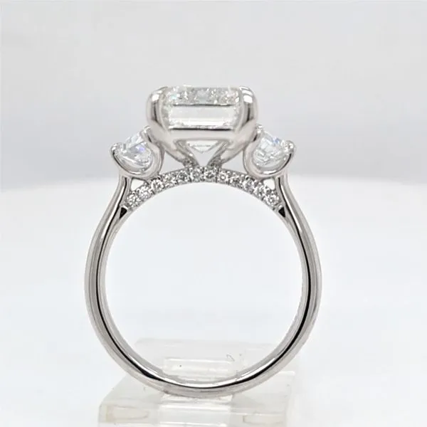 14kt WG 7.10ct TW Lab Grown Diamond 3 stone Engagement Ring Image 3 Carroll's Jewelers Doylestown, PA
