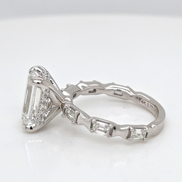 14kt WG Emerald Cut Engagement ring Image 2 Carroll's Jewelers Doylestown, PA