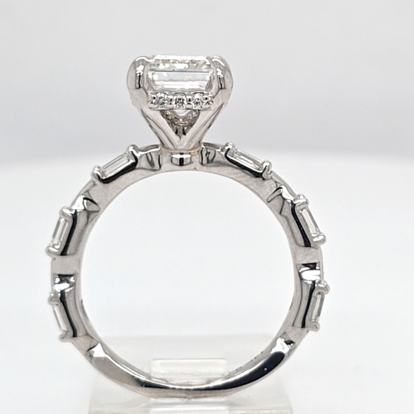 14kt WG Emerald Cut Engagement ring Image 4 Carroll's Jewelers Doylestown, PA