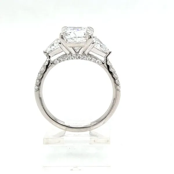 14kt WG 3.59ct TW Lab Grown Diamond 3 stone Engagement ring thumb image 3