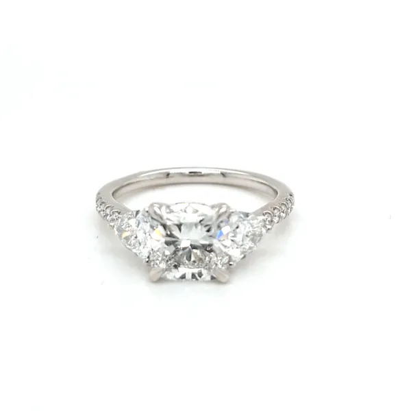 14kt WG 3.59ct TW Lab Grown Diamond 3 stone Engagement ring thumb image 1
