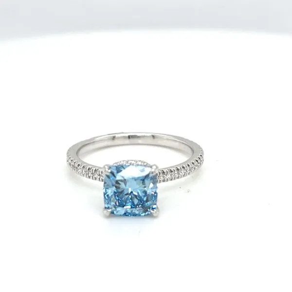 14kt WG Lab Grown 2.39 TW Blue Diamond engagement ring Carroll's Jewelers Doylestown, PA