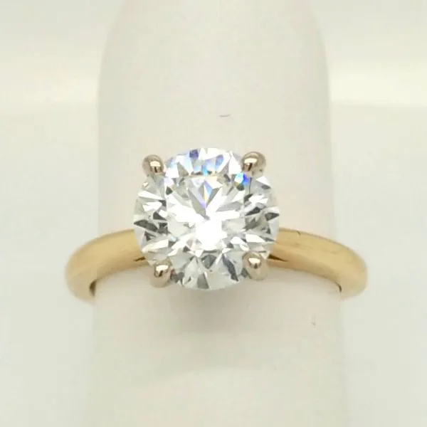 14kt YG 2.59ct Lab Grown Solitaire Engagement Ring Image 3 Carroll's Jewelers Doylestown, PA
