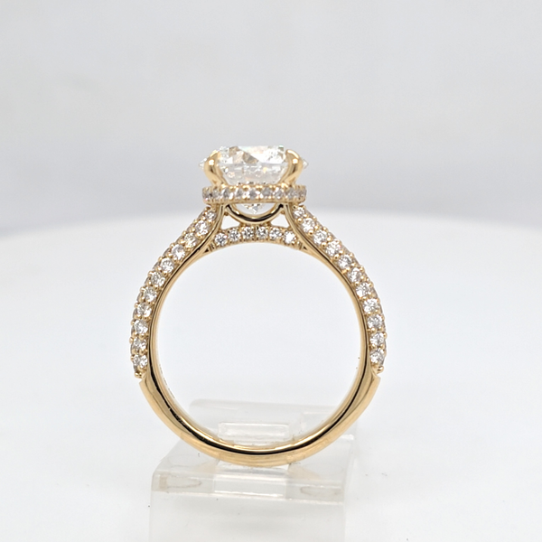 14kt YG Lab 2.75ct TW  Pave Diamond Engagement Ring Image 2 Carroll's Jewelers Doylestown, PA