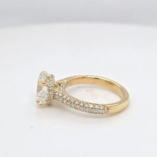 14kt YG Lab 2.75ct TW  Pave Diamond Engagement Ring Image 3 Carroll's Jewelers Doylestown, PA
