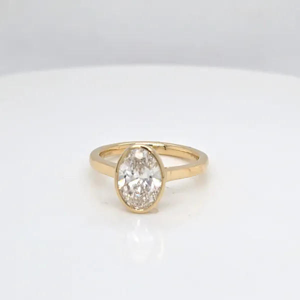 Solitaire Lab Grown 2.16 Oval Engagement Ring Carroll's Jewelers Doylestown, PA