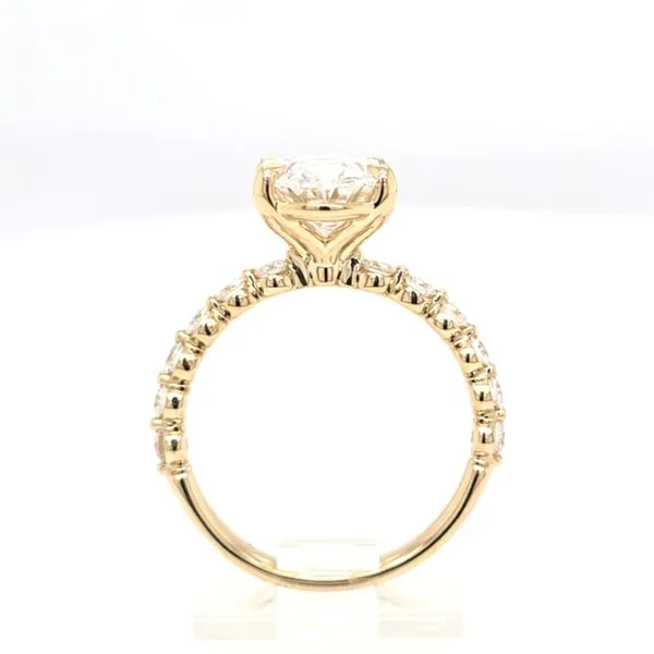 14kt YG 2.94ct TW LG Oval Diamond Engagement ring Image 3 Carroll's Jewelers Doylestown, PA