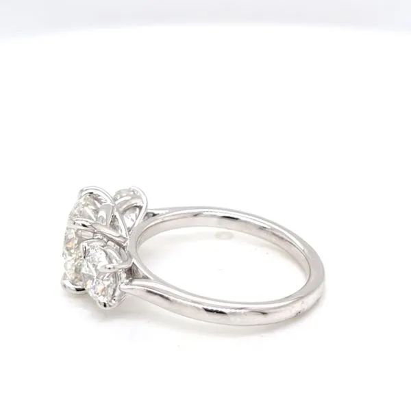 14kt WG 3.50ct TW LG Diamond 3 stone ring Image 2 Carroll's Jewelers Doylestown, PA