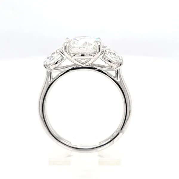 14kt WG 3.50ct TW LG Diamond 3 stone ring Image 3 Carroll's Jewelers Doylestown, PA