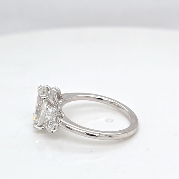 14kt WG 3.13TW LG Diamond 3 Stone ring Image 2 Carroll's Jewelers Doylestown, PA