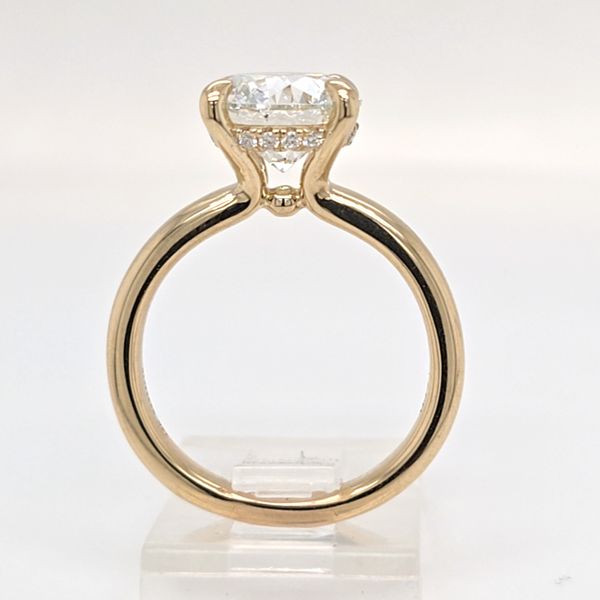 14kt YG 3 carat LG Round Solitaire Diamond Engagement Ring Image 3 Carroll's Jewelers Doylestown, PA
