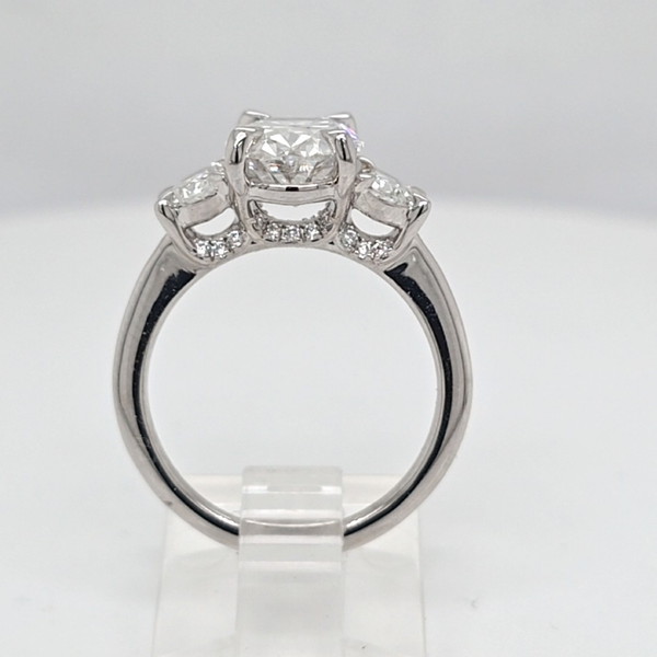 WG 3 stone Lab Diamond Engagement ring Image 2 Carroll's Jewelers Doylestown, PA