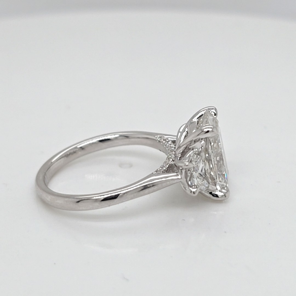 WG 3 stone Lab Diamond Engagement ring Image 3 Carroll's Jewelers Doylestown, PA