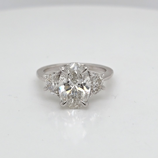 WG 3 stone Lab Diamond Engagement ring Carroll's Jewelers Doylestown, PA