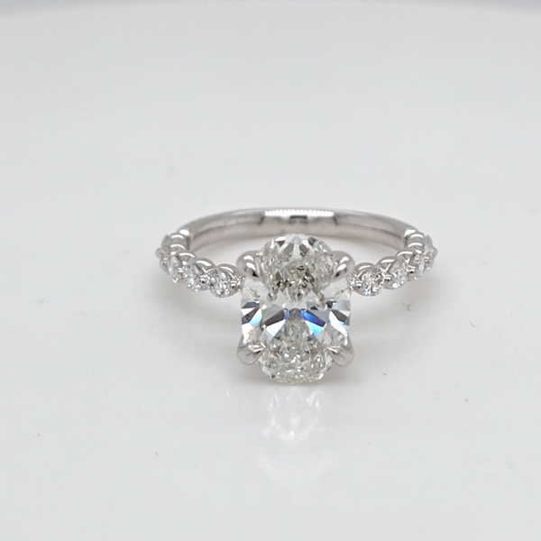 WG Lab Grown Oval Diamond Engagement Ring Carroll's Jewelers Doylestown, PA